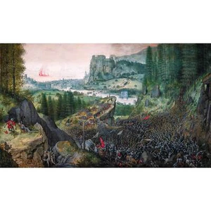Pieter Bruegel the Elder, The Suicide of Saul 1562, Pearl Photo Paper, 16" x 26" - Foto 1 di 10