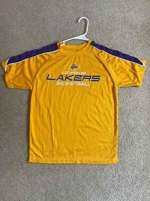 Los Angeles Lakers NBA Hardwood Classics Short Sleeve  T-Shirt - Youth L - Gold - Image 1 of 4
