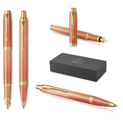 PARKER Füllfederhalter + KugeIschreiber IM Rituals Orange GT mit Gravur und Etui - Bild 1 von 4