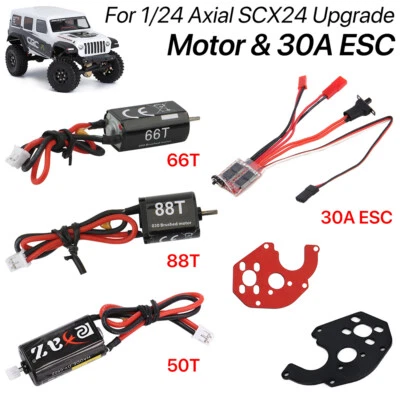 030 050 Bürsten Motor ESC 88T 66T 50T Für 1/24 RC Auto Crawler Axial Scx24 - Bild 1 von 4