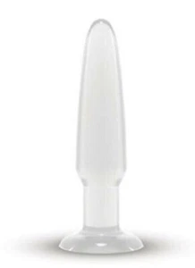 Anal plug anale small plug Crystal trasparente con vetosa mini dildo piccolo - Imagen 1 de 3