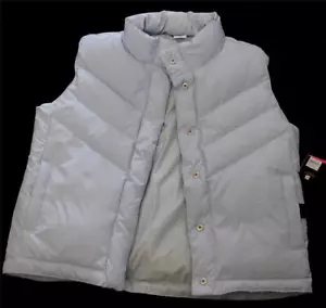 Gap Kids Light Blue & Gingham Checks Puffy Reversible Down Vest XL - 12 NWT DISC - Picture 1 of 1