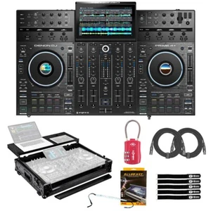 Denon DJ PRIME4+ 4-Deck Touchscreen Serato Engine DJ Controller w Odyssey Case - Picture 1 of 12
