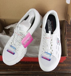 skechers air cooled memory foam blancos