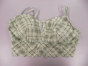 VS Pink Wireless Lightly Lined Lace Bralette Mint Green/Plaid Size XXL~NWT! - Picture 1 of 4