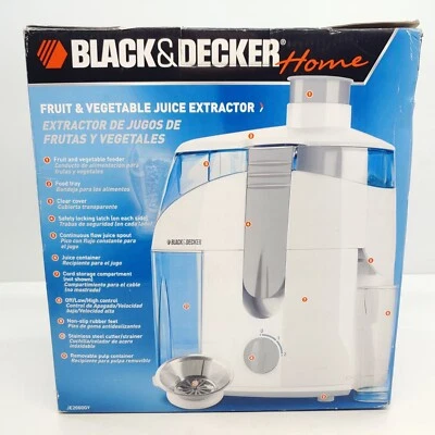 Black & Decker Home Fruit Vegetable Juice Extractor JE2060GY New - Image 1 of 4