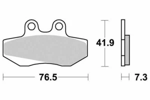 PASTIGLIE FRENO ANTERIORE SEMI SINTERIZZATE BULTACO LOBITO 50 (P6710) - Foto 1 di 2