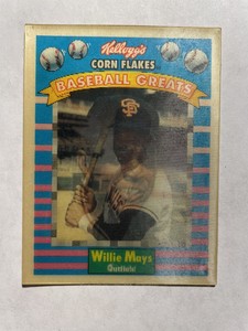 1991 Kelloggs Corn Flakes - Willie Mays Hall of Fame - Card #3  - 3D Hologram
