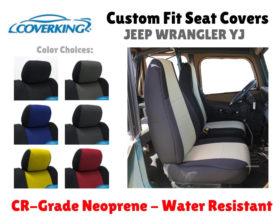 Capas de assento de neoprene ajuste personalizado grau CR PARA 1992 Jeep Wrangler YJ - Imagem 1 de 1