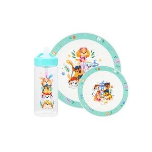 Paw Patrol Character 3 Piece 8.5" Plate 7" Bowl 420ml Water Bottle - Picture 1 of 5
