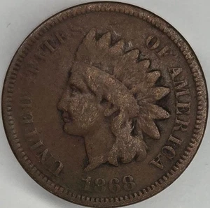 1868 VG Indian Head Cent - Picture 1 of 2