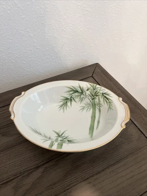 Noritake Serving Dish Bamboo Discontinued Pattern Japan Vintage - image 1 of 4