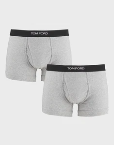 Tom Ford Men Solid Jersey Boxer Briefs 2-Pack Gray Size XL - Picture 1 of 1