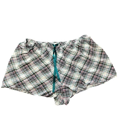 Cacique Plus 30 Pijama a Cuadros Pantalones Cortos de Salón Cintura Elástica Cinta Verde Prendas para Dormir Foto 1 de 3