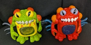 2008 Fisher Price Imaginext Green & RED Space Alien Monster Action FigureS - Picture 1 of 4