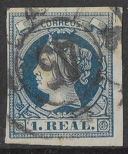 España 1860-1861 Isabel II Edifil 55 rueda de carreta - Imagen 1 de 2