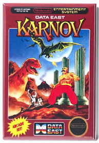 Karnov Nintendo NES Game Box 2"x3" Fridge Locker MAGNET FREE SHIPPING SNES Sega