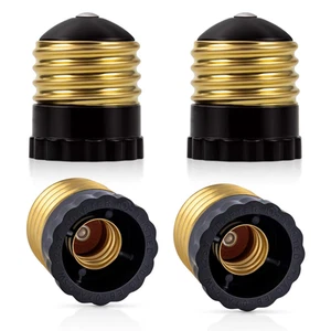 DiCUNO UL Listed E26 to E12 Socket Adapter Black, Standard (Medium) Base... - Picture 1 of 8