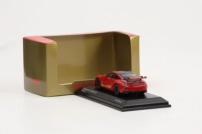 1:64 Minichamps Porsche 911 992 GT3 2021 Rosso Guardia Diecast - Immagine 1 di 4