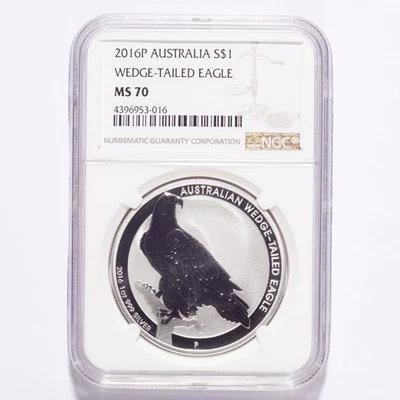 2016P Australia $1 Silver Wedge-Tailed Eagle NGC MS70 - Image 1 of 2