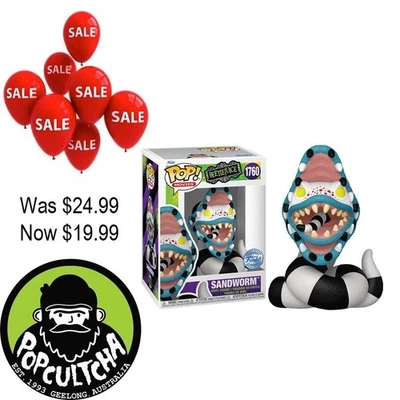 FUNKO Beetlejuice - Sandworm Pop! Vinyl Figure (Popcultcha Exclusive) "New"