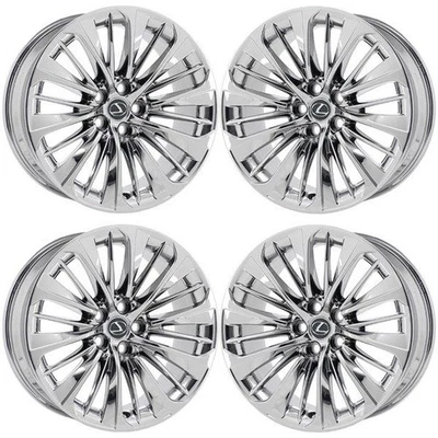 20" Lexus LS500 PVD Bright Chrome Wheels-C Rims Factory OEM 74370 Exchange 20... - Image 1 of 4