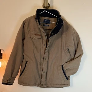 RB Sellars Size S Mens Sherpa Lined Jacket Windbreaker Trucker Zip Button Warm - Picture 1 of 10