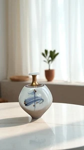 Derek Clarkson Studio Pottery Bottle Vase Sang-de-Bouef Glaze, 1990 - Picture 1 of 6