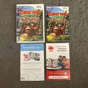 Donkey Kong Country Returns Nintendo Wii Hülle, Handbuch und nur Einlagen - Bild 1 von 2