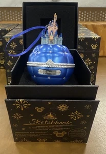 Disney Engagement Ring Box Cinderella Castle Holder Ornament Sketchbook - Picture 1 of 9