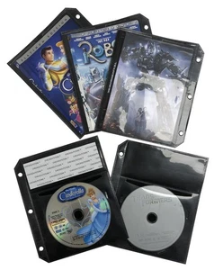 Black CD/DVD Half Sheet Storage Binder Filing Sleeve & Booklet Lot - Picture 1 of 4