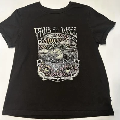 Camiseta Vans Negra de la Pared Niñas Envejecidas Talla XL 14/16 Suave Foto 1 de 4