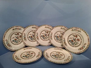 WEDGWOOD KUTANI CRANE PATTERN, SET OF 6 DINNER PLATES, FACTORY FIRST'S - Picture 1 of 7