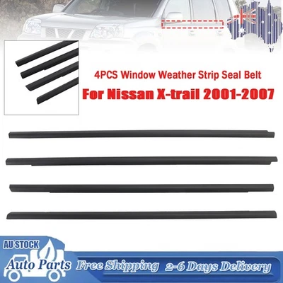 4PCS Window Weather Strip Seal Belt For Nissan X-trail 2001-2007 - image 1 of 4