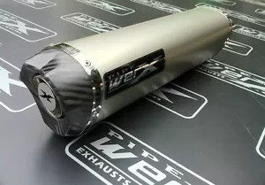 BMW K1300S 2009+ Titanium Tri Oval Carbon Outlet Road Legal Exhaust Silencer - Foto 1 di 1