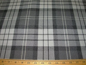 10 YDS P KAUFMANN WOOL DUNCAN TARTAN PLAID UPHOLSTERY FABRIC FOR LESS - Picture 1 of 3