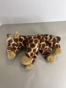 FAO Schwarz Giraffe Plush Laying Down Stuffed Animal 12” - Picture 1 of 7