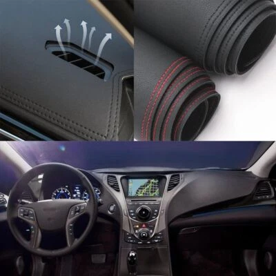 For Hyundai Azera 2012-22 Leather Dash Mat Dashboard Cover Dashmat Interior Pad Foto 1 de 4
