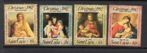 ST LUCIA MNH 1992 SG1092-1095 WEIHNACHTEN - RELIGIÖSE GEMÄLDE - Bild 1 von 1