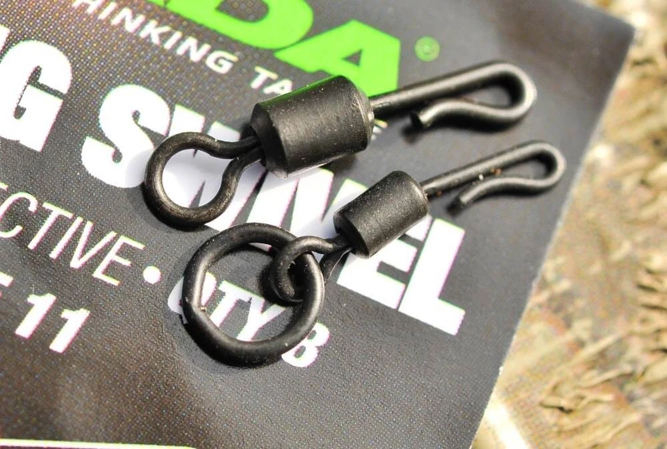 Korda QC Ring Swivel Wirbel Rig Karpfenangeln Angelwirbel Karabiener - Bild 1 von 1