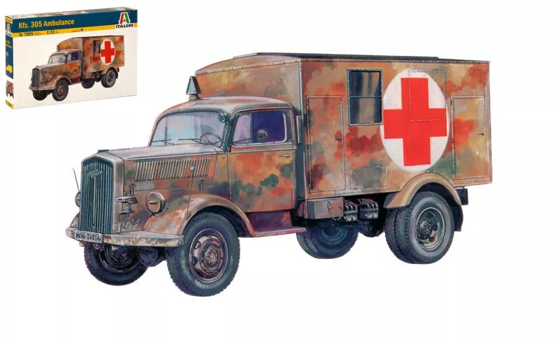 KFZ 305 Ambulance Plastic Kit 1:72 Model ITALERI - Immagine 1 di 1