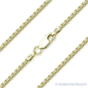 Collar de cadena italiana con eslabones de caja canalizados de 1,3 mm de plata de ley 925 Italia - Imagen 1 de 2