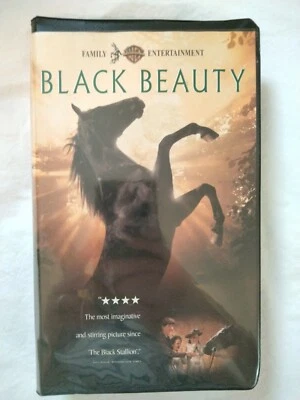 Black Beauty (VHS, 1994, Clamshell) Horse Black Stallion Movie Warner Bro.  Foto 1 de 4