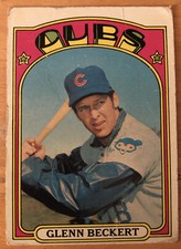 1972 Topps Glenn Beckert Baseball Card #45 Chicago Cubs Second Base Low-Grade