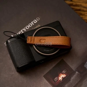 Camera Leather Wrist Strap Hand Belt for Ricoh GR Ring Retro Lanyard Black Card - Picture 1 of 48