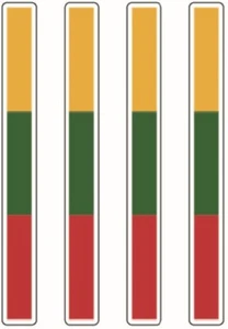 4 x Lithuania Long Flags Stickers 124mm x 14mm Lithu Van Car Bumper Decals FSS14 - Picture 1 of 1