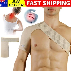 Adjustable Shoulder Support Brace Strap Sports Heat Compression Bandag Straps - Picture 1 of 12