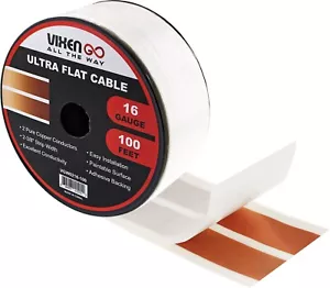 VIXEN GO 16AWG 2-LEITER FLACHKABEL/KABEL FÜR LAUTSPRECHER, TÜRKLINGEL, LED-LICHT 100 FUSS - Bild 1 von 9