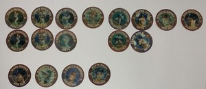 1991 Score 7-Eleven Slurpee Superstar Action Coins Lot of 17 With Doubles