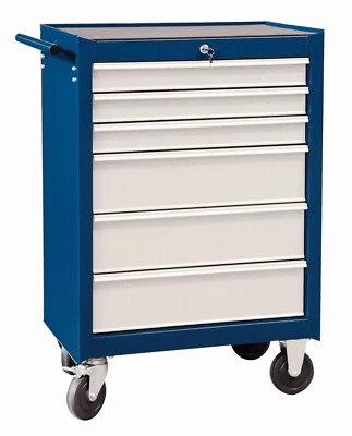 Projahn Werkstattwagen Werkzeugwagen STAR blau robust 6 Schubfächer abschließbar - Bild 1 von 4